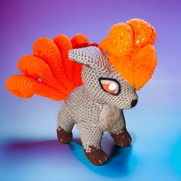 Handmade Crochet Amigurumi Pokemon Kanto Vulpix Stuffed Animal Toy - Picture 5 of 14